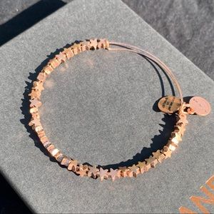 Alex and Ani rose gold star beaded bangle
